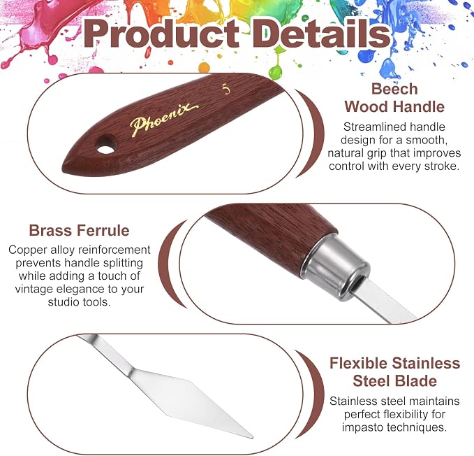 MECCANIXITY Pack of 2 Palette Knife No.5, 7.8" Long - Image 3