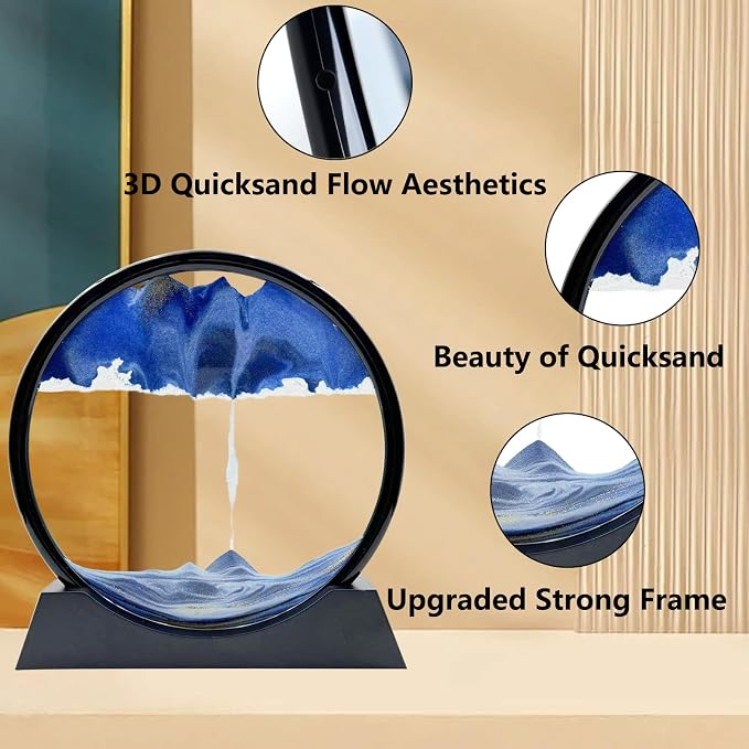 Moving Sand Art Liquid Motion, 3D Deep Sea Sandscape Color Quicksand Decor - Image 5