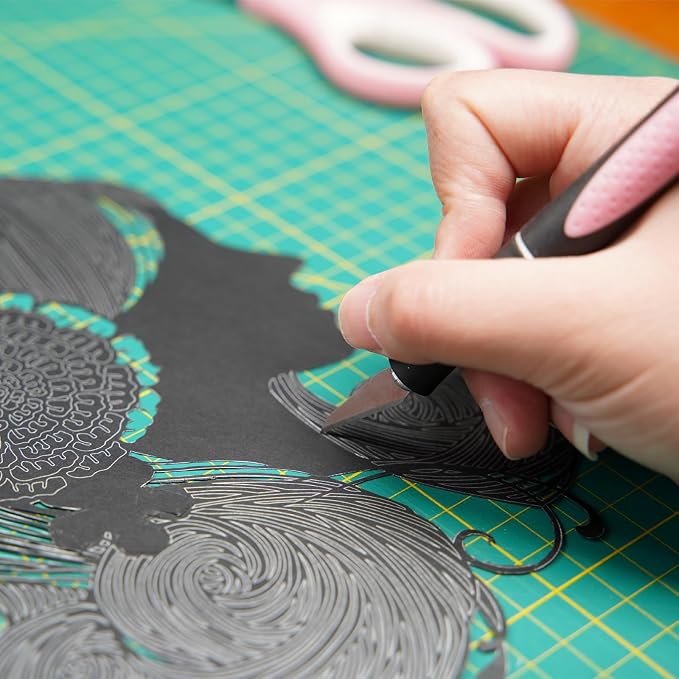 MANUFORE 34pcs Large Exacto Knife Set Craft Precision Knife Set Pink | Comfort - Image 6