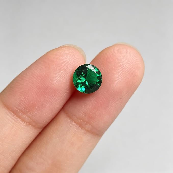 Emerald Green Color Cubic Zirconia Loose Beads Unset - Image 3