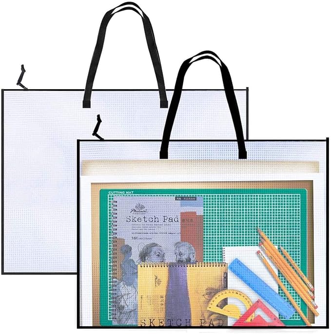 Opret 2 Pack 19x25 inch Art Portfolio Bags, Artwork Storage Case by Opret