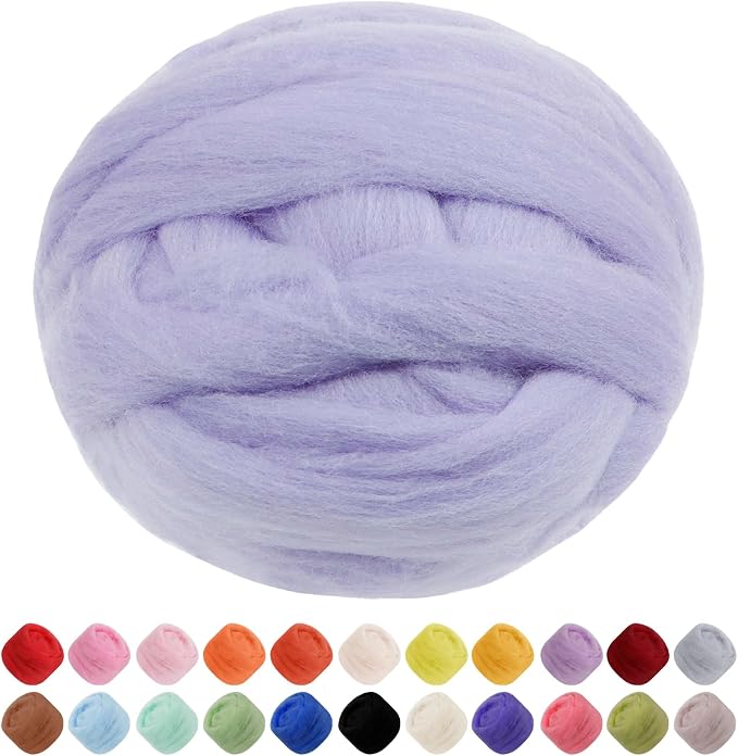 JeogYong Needle Felting Wool, 7.05oz Wool Roving Chunky Wool Yarn, by JeogYong
