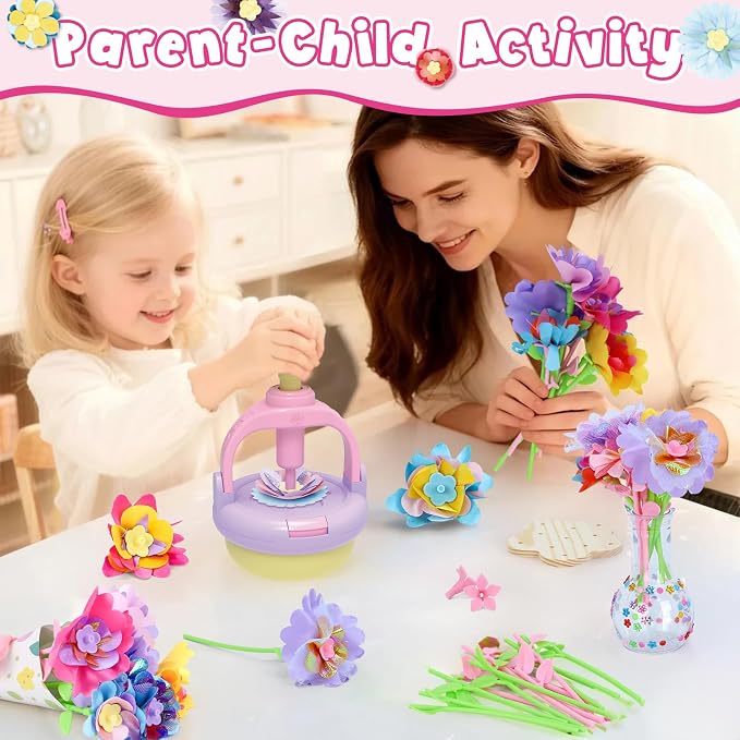 DIY Flowers Craft Kit for Girls, Flower Bouquet Maker Machine - Image 8