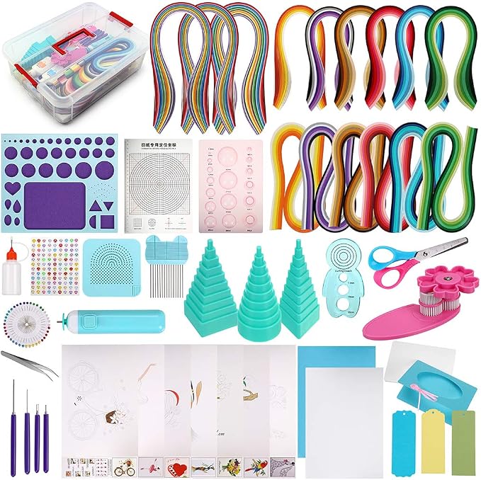 MDLUU Paper Quilling Kit with 1860 Strips and Quilling Tools and Storage Box by MDLUU