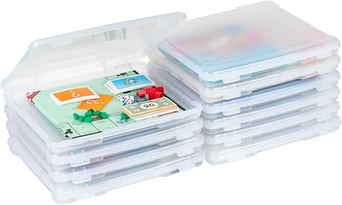 IRIS USA Board Game Storage Containers, and Fits 8.5" x 11" or A4 Papers by IRISUSA