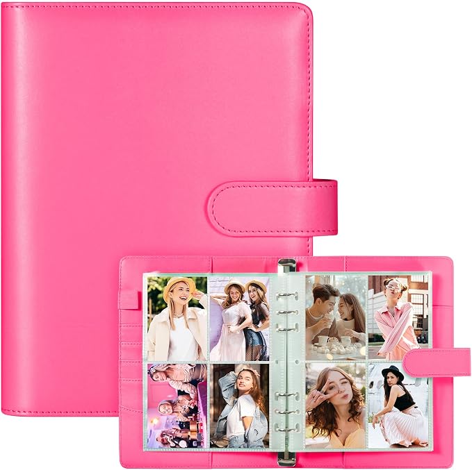A5 Kpop Photocard Binder, PU Leather 6-Ring Album by WITHYU