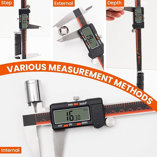 HARDELL 8 Inch Digital Calipers Stainless Steel Measuring Tool - Image 6