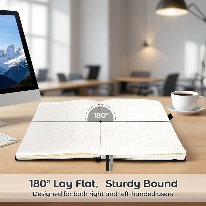 Graph Paper Notebook, 5 Pack Hardcover Notebook, Grid Notebook Journal - Image 3