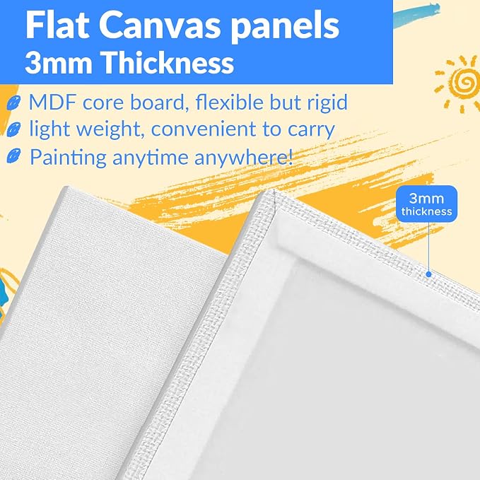 Mini Canvas for Painting 4x4 inch, 56 Pack Bulk Small Painting Canvases for - Image 8