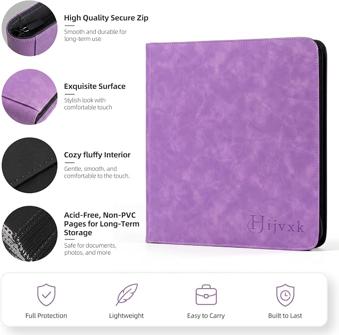 Card Binder 12 Pocket, Premium 720 Double Sided Pocket Collection Binder - Image 5
