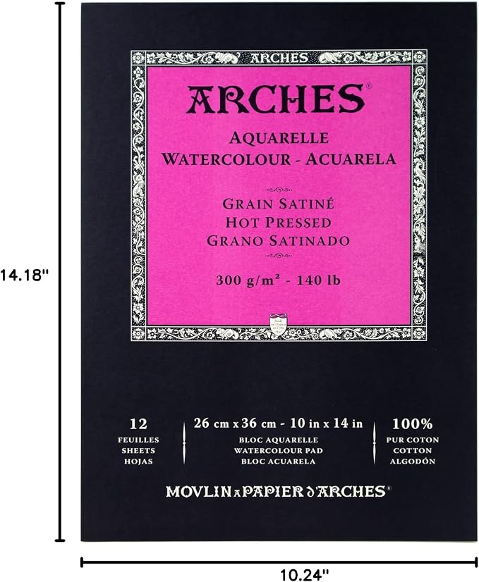 Arches Watercolor Pad 10x14 Inches 140lb/300gsm Hot Press - Image 8