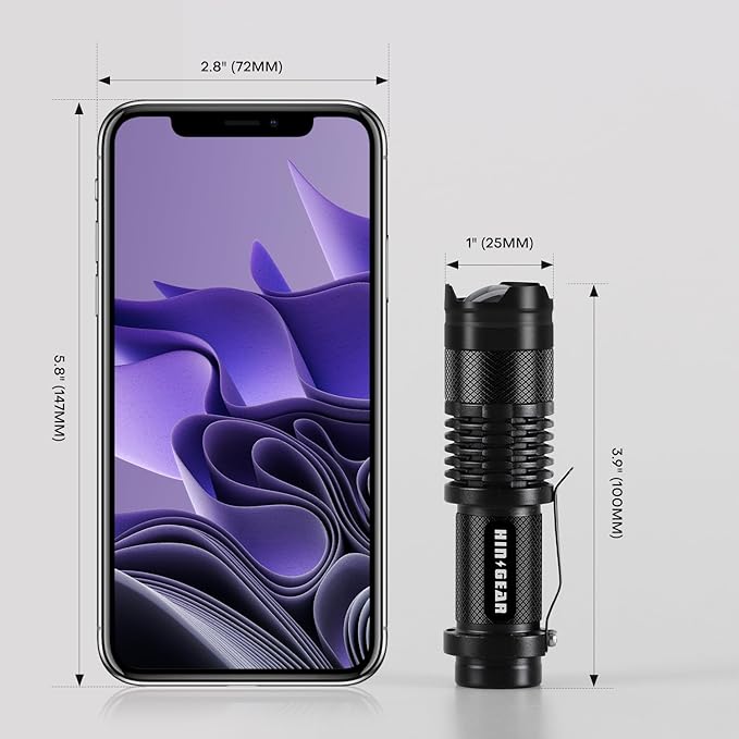 2 Pack Red Flashlight LED Single Mode Light 1 Mode LED Torch Scalable Red Light - Image 6