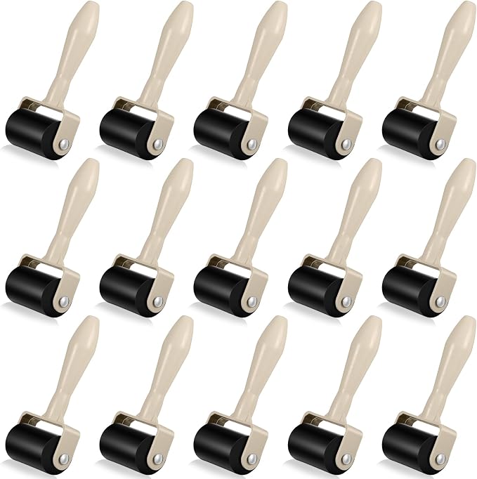 Frienda 15 Pack Rubber Brayer Rollers, 1.4 Inch Bulk Brayer Rollers by Frienda