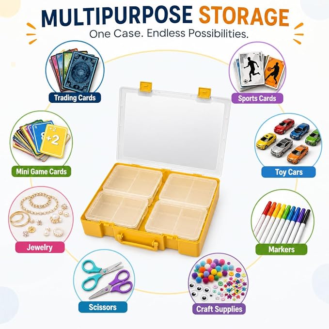ALCYON 1600+ Trading Card Storage Box, Waterproof Plastic TCG Card Organizer - Image 3