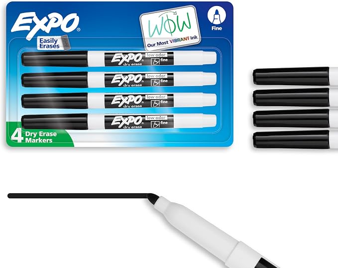 EXPO Low Odor Dry Erase Markers, Fine Tip, Study Supplies by Unknown