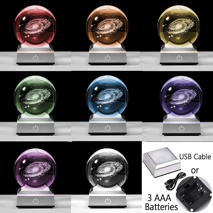 Ornalrist 3.15 Inch 3D Galaxy Planet Glass Ball - Image 2