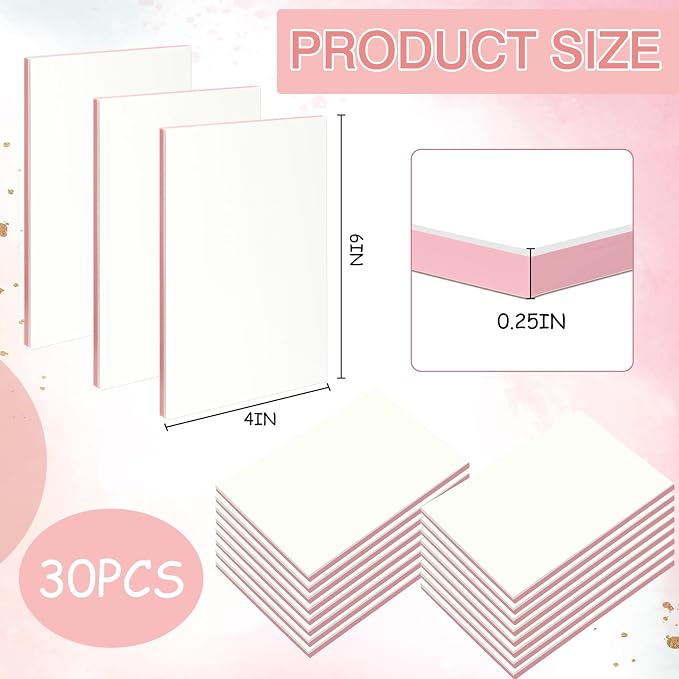 Frienda 30 Pack 4"x6" Rubber Stamp Carving Blocks Bulk Rubber Carving Linoleum - Image 2