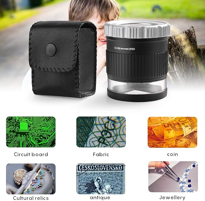 30X Loupe Magnifier, Adjustable Focal Length Magnifier, Foldable Jewelry - Image 7