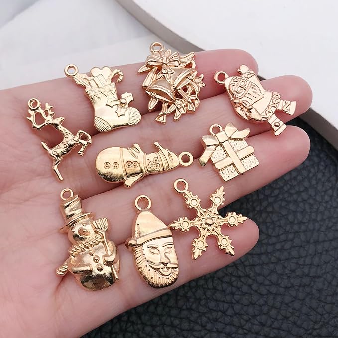 WOCRAFT 60pcs KC Gold Christmas Bracelet Charms - Image 3