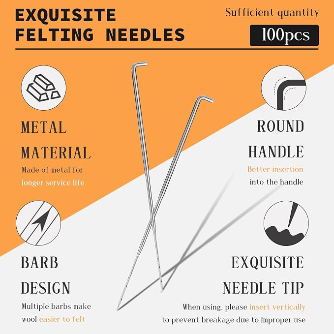 QMNNMA Needle Felting Needles, Needle Felting Tools Set - Image 4