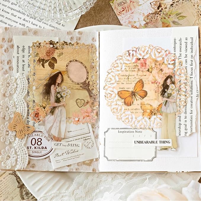 Antique Cutouts Lace Edge Scrapbook Paper, Journaling, Card Making, Junk - Image 5