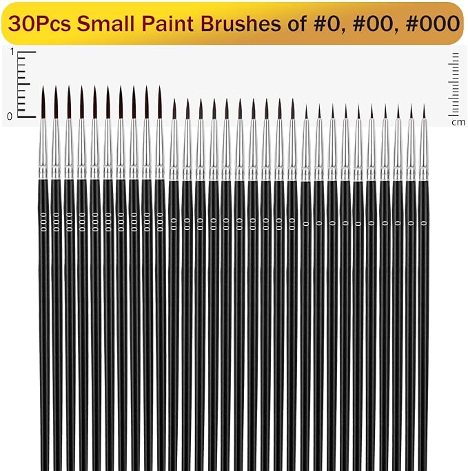 Anezus Tiny Detail Paint Brushes 30 Pcs Fine Paint Brushes Set - Image 3