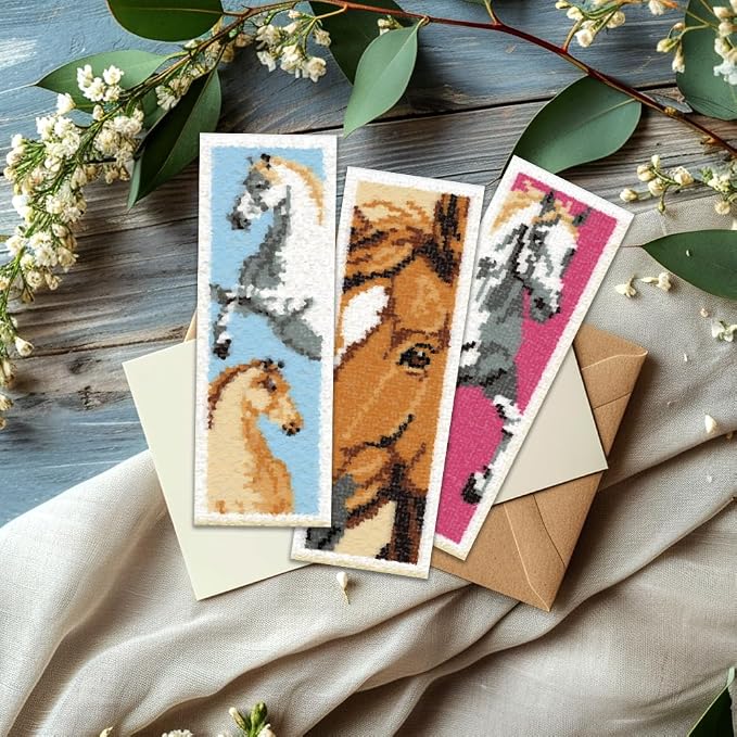 ORIGACH 6 Set Horse Cross Stitch Bookmark Kit - Image 5