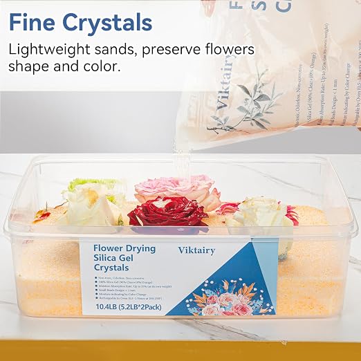 5.2 LBS Silica Gel Flower Drying Crystals, Reusable Color Changing Flower - Image 2