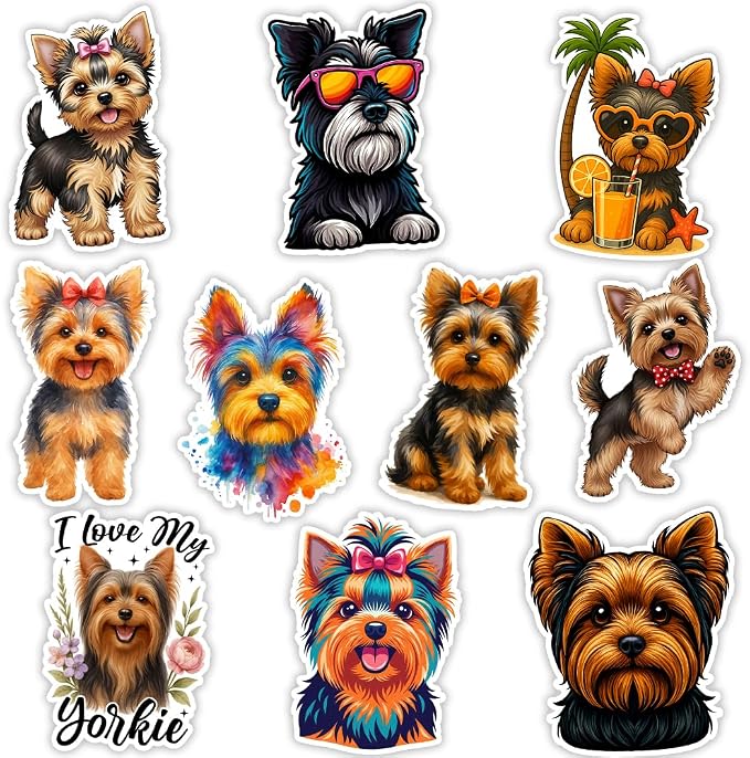 MAIANEY | Yorkshire Terrier Stickers, Cute Yorkshire Terrier Vinyl Decals by Maianey