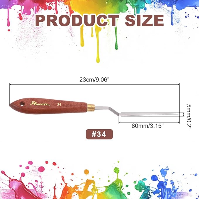 MECCANIXITY Pack of 1 Palette Knife No.34, 9.1" Long Palette Knives - Image 2