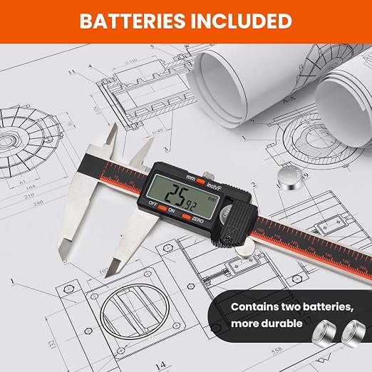 HARDELL 8 Inch Digital Calipers Stainless Steel Measuring Tool - Image 7