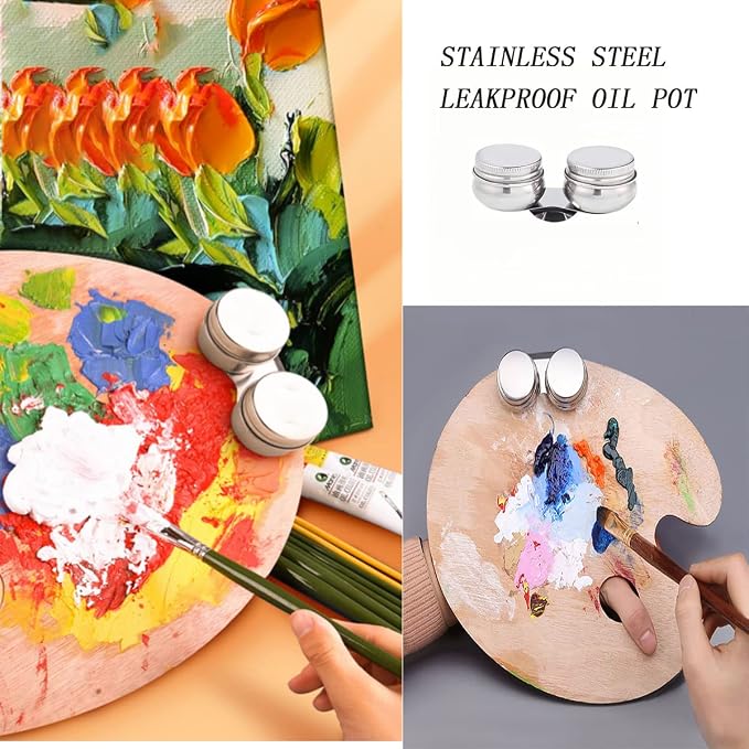 1 Set Stainless Steel Art Oil Pot - Image 6