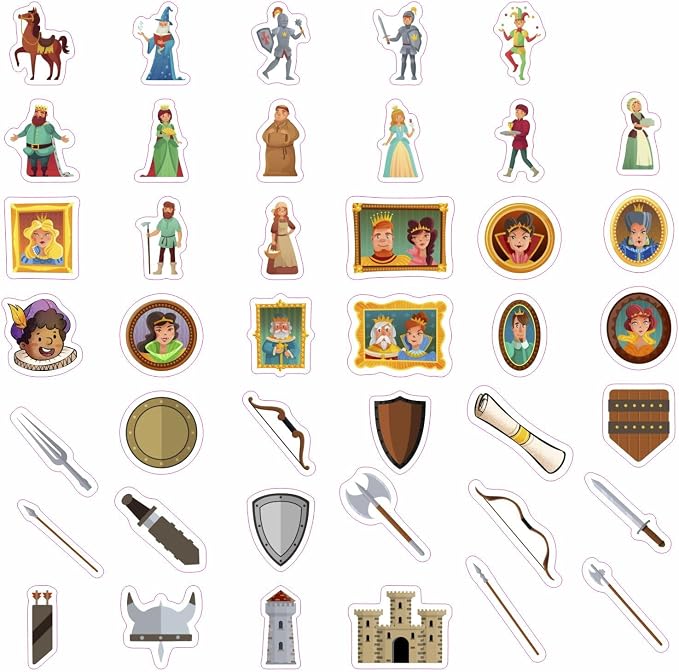 BulbaCraft 100Pcs Medieval Stickers - Image 4