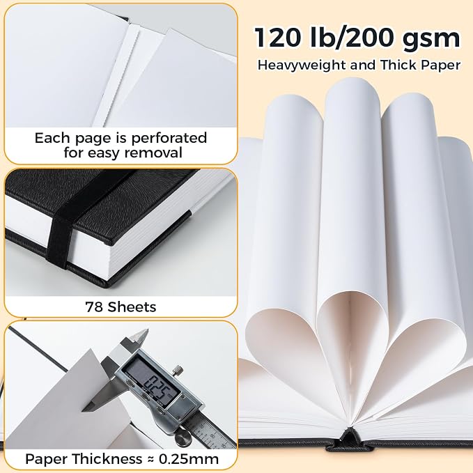 Ohuhu Sketchbook Marker Paper Pad: 2 Pack 8.3"x8.3"&8.3"x11.7" Art Sketch Book - Image 8