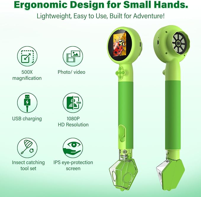 Microscope for Kids with Bug Catcher, 1080P HD Digital Handheld Portable Kids - Image 7
