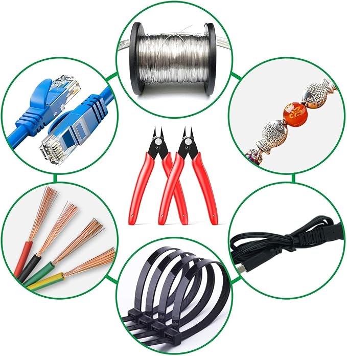 BOENFU Precision Wire Cutter Zip Tie Cutters Flush Cutters Nippers Small Side - Image 4