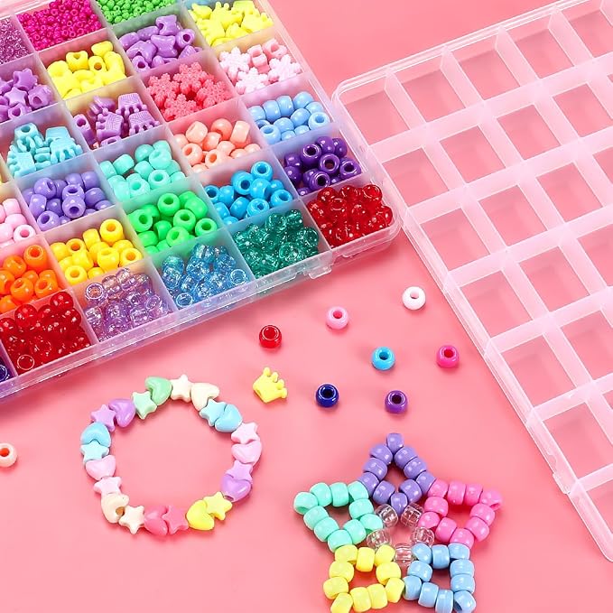 IOOLEEM 42 Grids Plastic Bead Organizer Box, Organizer Container Storage Box - Image 3