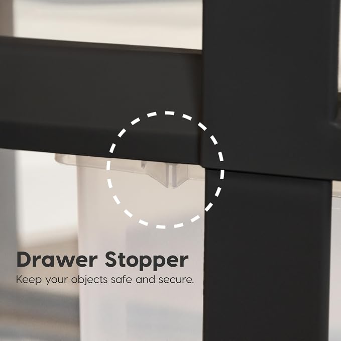 IRIS USA Plastic Drawer Storage Organizer Rolling Cart, - Image 5