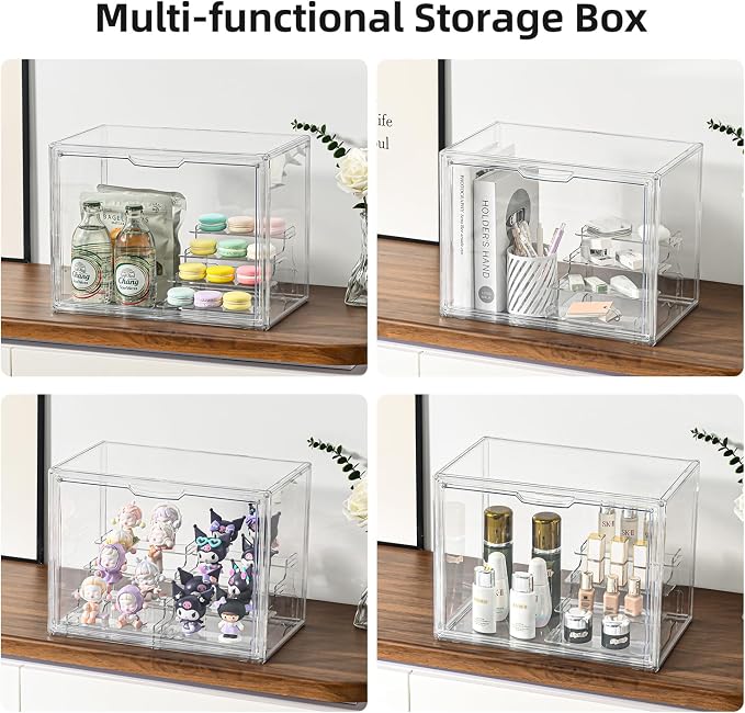 4 Tier Display Case for Collectibles, Storage Container - Image 7