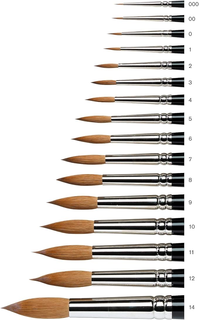 Winsor & Newton Series 7 Kolinsky Sable Brush, Round SH #0 - Image 2