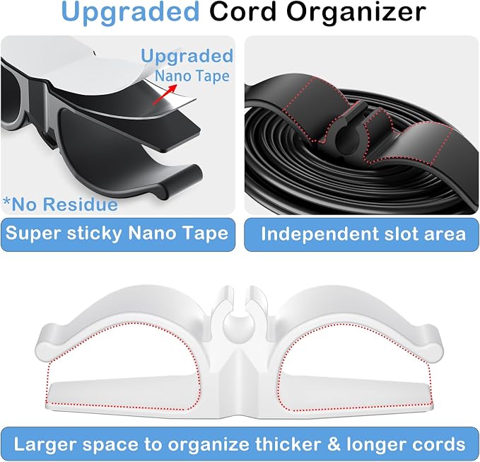 Lancord Cord Organizer for Appliances, 8 Pack Upgraded Kitchen Appliance Cord - Image 2