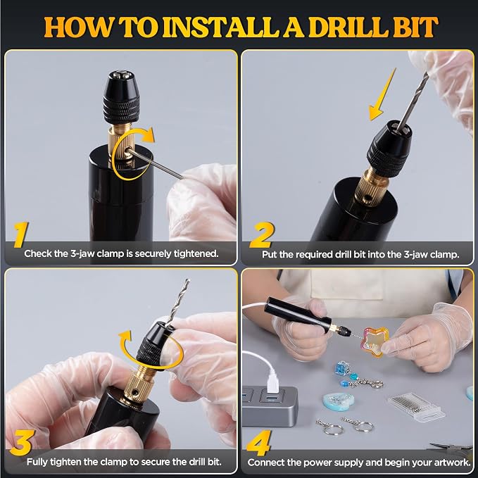 LET'S RESIN Electric Drill, Keychain Making Kit, Jewelry Making Kit, Electric - Image 6