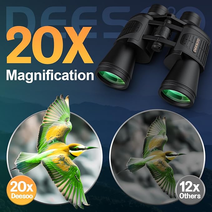 20x52 Binoculars for Adults High Powered | HD Vision, Large View, BAK4 Porro - Image 2