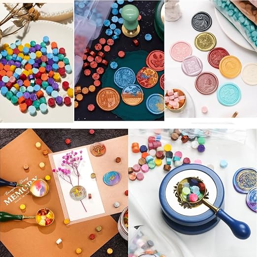 300 Pcs Wax Seal Beads, Octagon Wax Sealing Beads, Easy Print, Medium Viscosity - Image 3