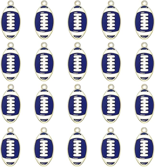 20PCS Sports Charms Enamel Basketball Baseball Pendant Charms - Image 2