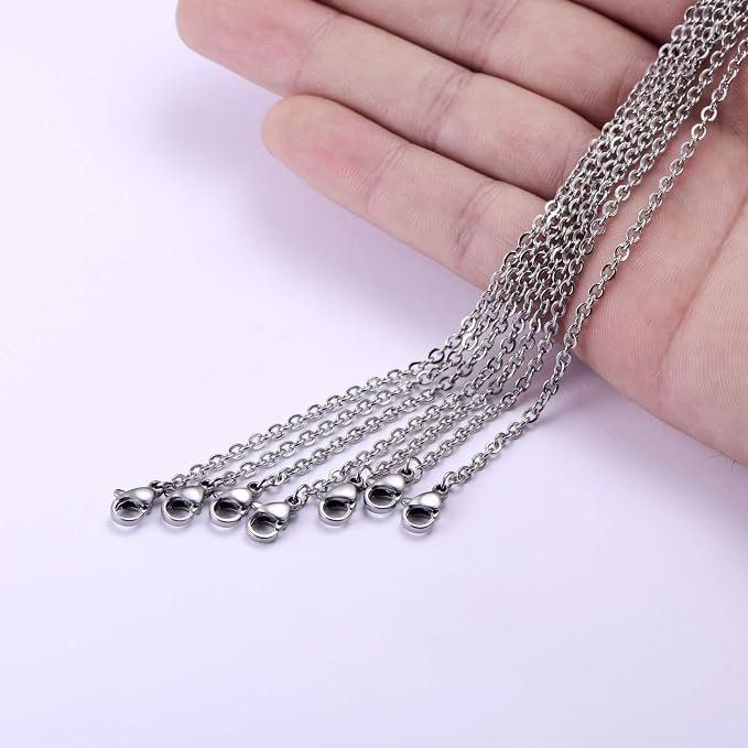 30 Pack 16 Inch Necklace Chain Stainless Steel Link Cable Chain Necklace - Image 5