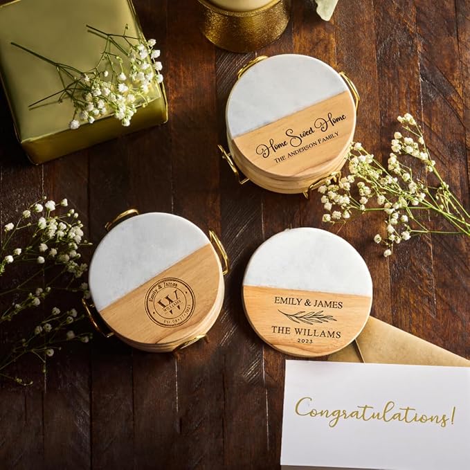 Custom Coasters Set of 4, Personalized Housewarming Gift, Engraved Gifts - Image 7