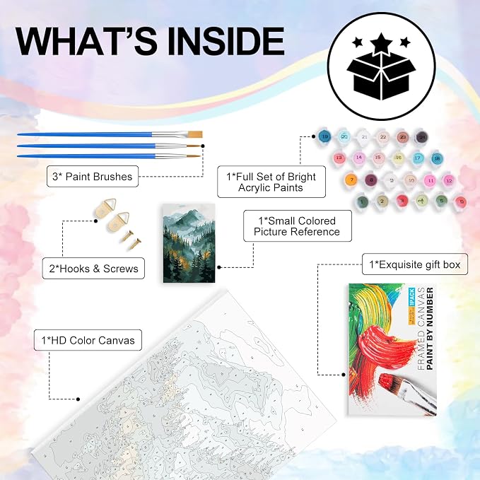 Yezavesu Framed Paint by Numbers Kit - Image 5