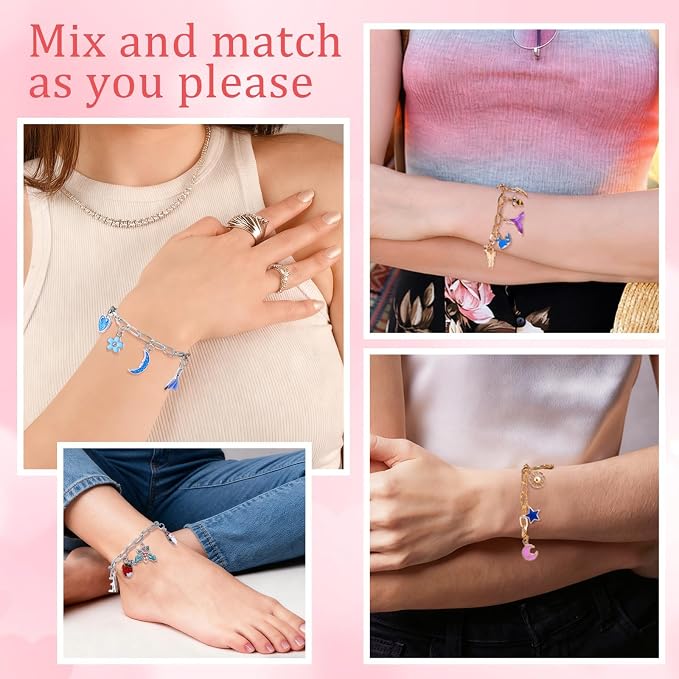 Wurosi 769 Pieces Paperclip Charm Bracelet Kit, Including Paperclip Chain - Image 5