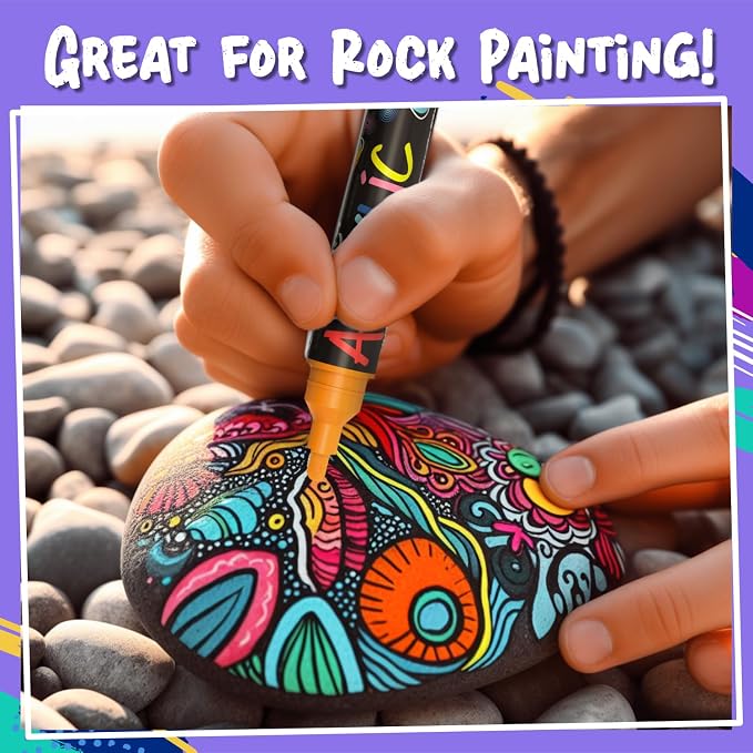 Chalkola 20 Dual Tip Acrylic Paint Markers - Image 5